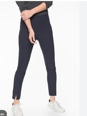 Athleta Wander Slim Ankle Pants Navy Sz 8 Stretch Athleisure Comfort